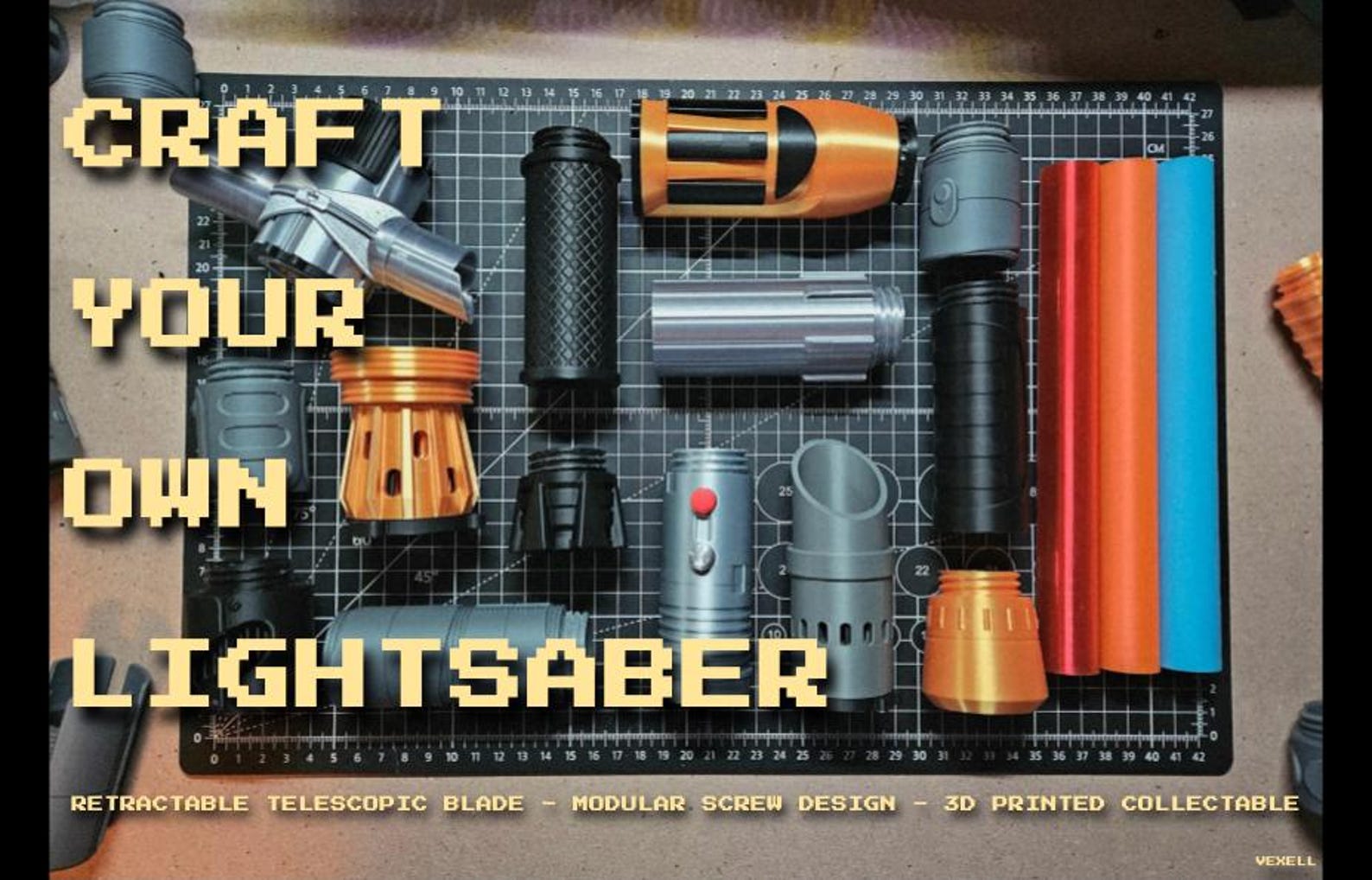 Modular Blade Signs Craft Your Own Custom Modular Lightsaber | 3d Printed, Retractable ...