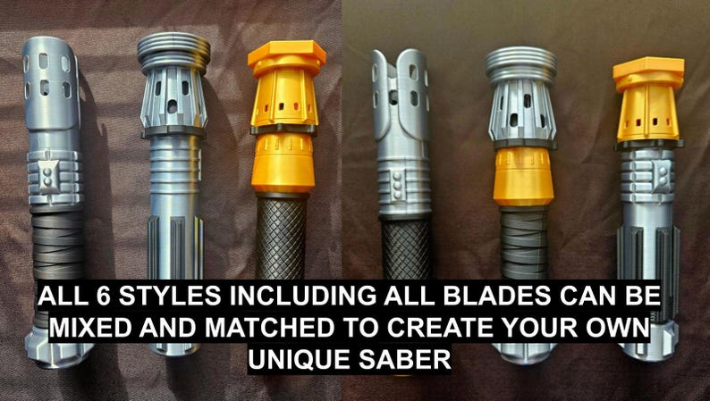 Custom Lightsaber with Retractable Locking Blade | "The Duelist" | 3D Printed | Modular Hilt Design immagine 3