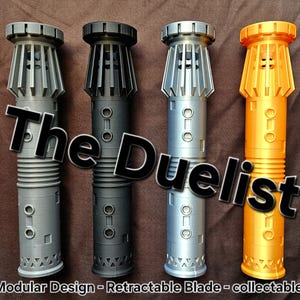 Custom Lightsaber with Retractable Locking Blade | "The Duelist" | 3D Printed | Modular Hilt Design immagine 2
