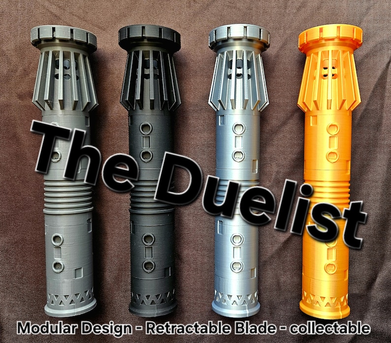 Custom Lightsaber with Retractable Locking Blade | "The Duelist" | 3D Printed | Modular Hilt Design immagine 2