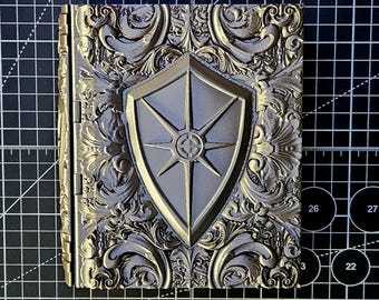 Paladin Tome Dice Vault and Rolling Tray | MTG Commander Deck Box, D&D Storage Vault