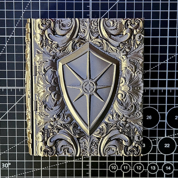 Caja para dados y bandeja de lanzamiento Paladin Tome / Caja para mazos MTG Commander, caja de almacenamiento D&D