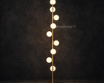 Handgemaakte messing vloerlamp luxe vintage verlichting voor slaapkamer en woonkamer