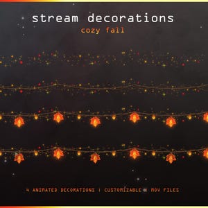 Cozy Fall Stream Decoration | String Lights | Halloween | Winter | Thanksgiving | Acorns | Vintage