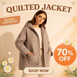 Indian Handmade Patchwork Quilted Jacket – Vintage Peach Cotton Reversible Boho Coat for Women