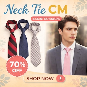 Neck Tie Sewing Pattern PDF | Classic Men’s Tie | Digital Download | A4 & US Letter | Step-by-Step Instructions