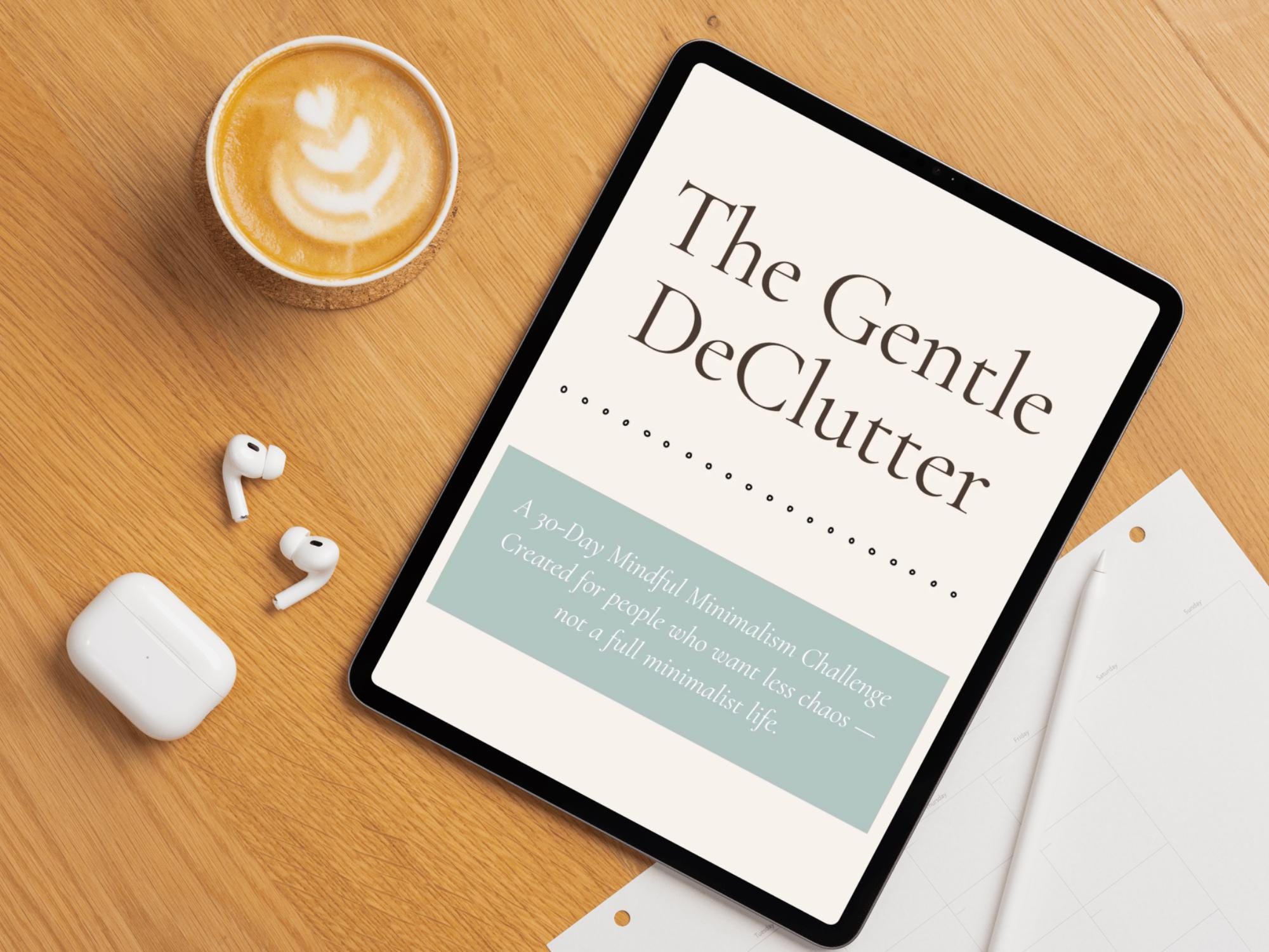 30 Day Gentle Declutter Guide | Printable Declutter Workbook | Calm ...