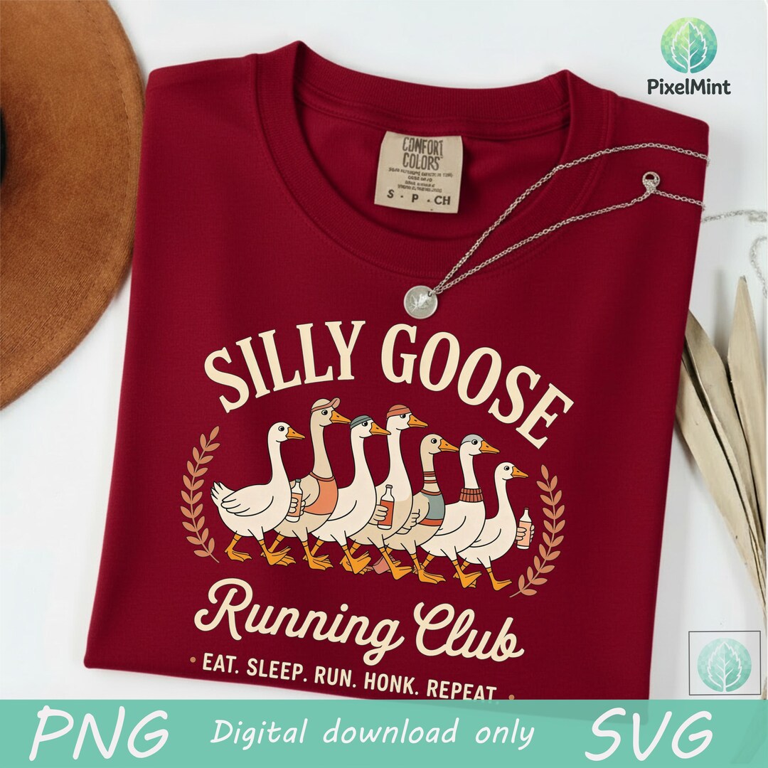 Silly Goose Racing Silly Goose Runner Png, Silly Goose Running Club Design, Eat Sleep Run ...