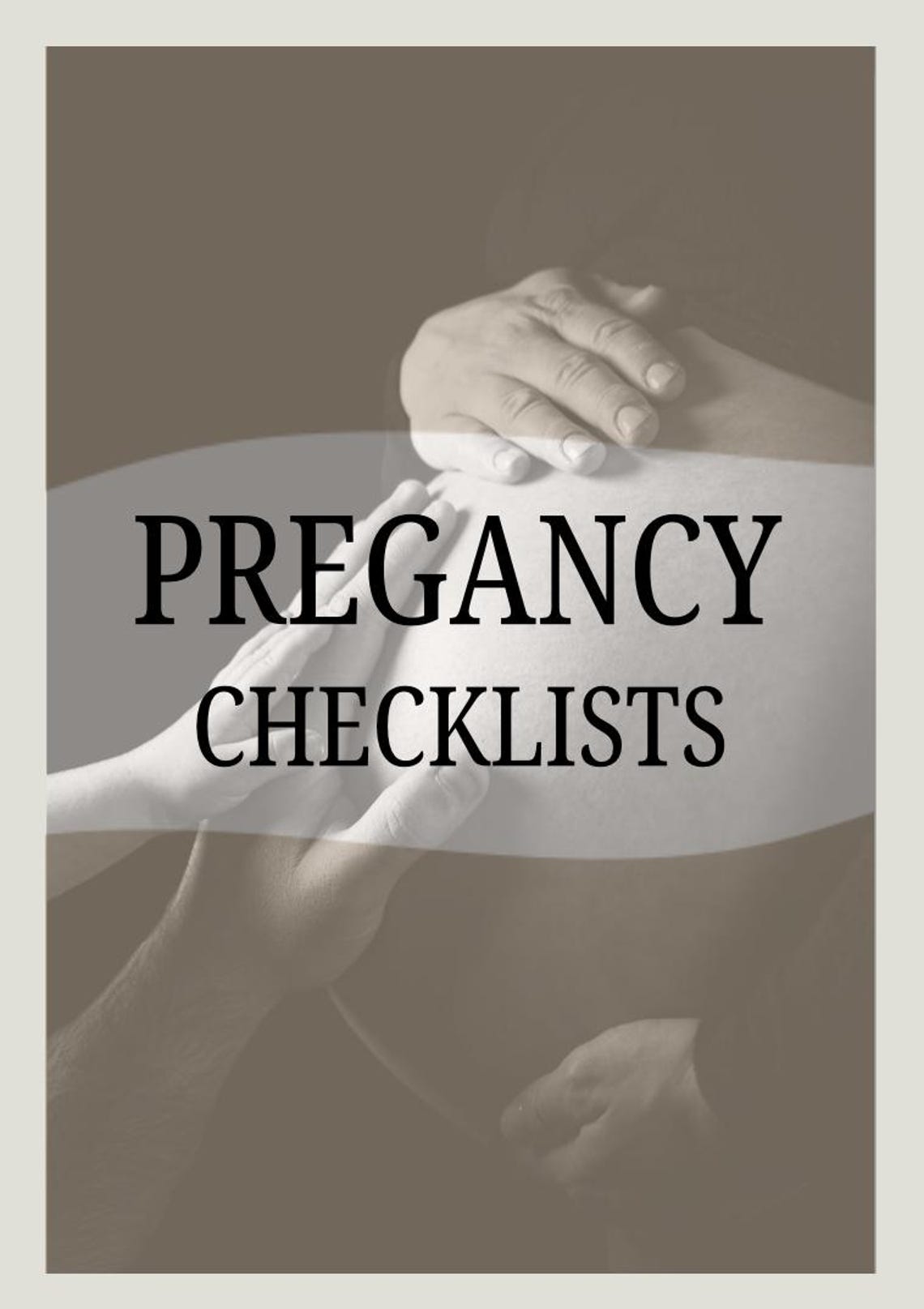 Pregnancy Checklist Printable PDF } First Time Mom Planner | Baby Prep ...