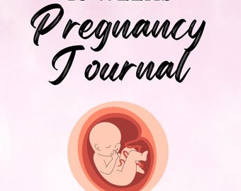 40 Wochen Schwangerschaft Journal | Meilenstein-Erinnerungs-Planer (Canva Template)