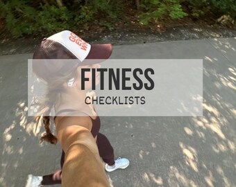 Fitness & Wellness Checkliste zum Ausdrucken | Gesundheit Ziele Tracker | Digitaler Download