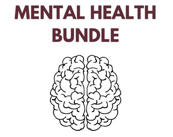 Journal für mentale Gesundheit, Self-Care-Arbeitsbuch, Therapie-Tools, Anxiety Tracker zum Ausdrucken