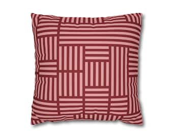 Parallel - Purpurroter und rosafarbener abstrakter Muster-Kissenbezug moderner dekorativer Kissenbezug