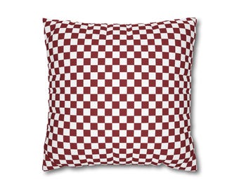 Composition - Purpurroter und weißer karierter Muster-Kissenbezug-moderner dekorativer Kissenbezug