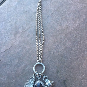 Ben Amun pewter toggle medallion charm necklace or bracelet bracelet