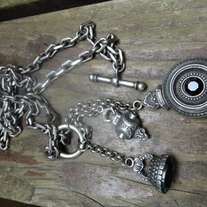 Ben Amun pewter toggle medallion charm necklace or bracelet image 4