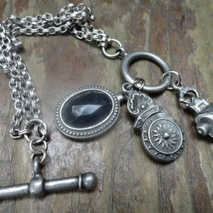 Ben Amun pewter toggle medallion charm necklace or bracelet image 2
