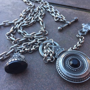 Ben Amun pewter toggle medallion charm necklace or bracelet image 1