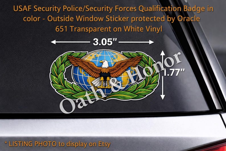 Operator Qual Sticker USAF Security Police Security Forces Qualification Badge - Etsy