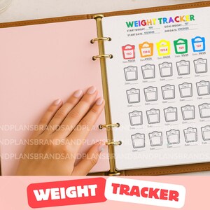 Weight Tracker - PRINTABLE Fitness Journal Page - Weight Loss Goal Tracker - Fitness Progress Log - A4 A5 Digital Download -digital planner