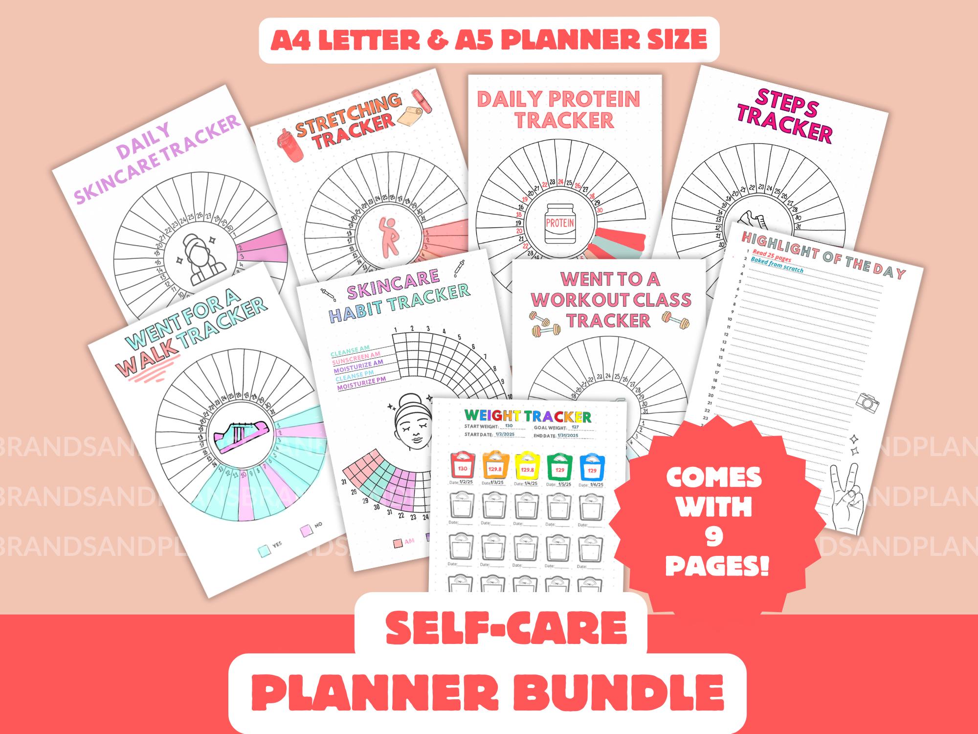 Self-care Planner Bundle - Printable Journal Pages - Health and ...