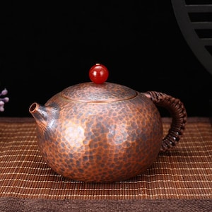 Tetera retro / Tetera de cobre / Tetera Kung Fu / Hervidor pequeño de cobre hecho a mano / Hervidor pequeño de agua / Regalo para el Día de la Madre