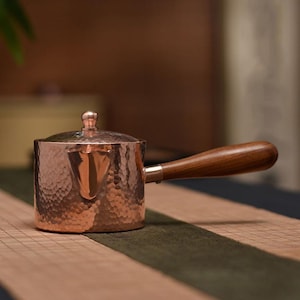 Ręcznie robiony czajnik z czystej miedzi | Czajnik z czystej miedzi | Zestaw do herbaty Kung Fu z czystej miedzi | Pogrubiony czajnik z czystej miedzi | Czajnik z otwartym ogniem