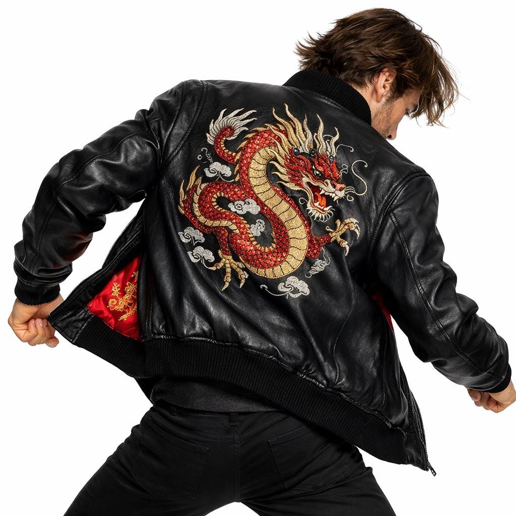 Japan Leather Jacket - Etsy UK