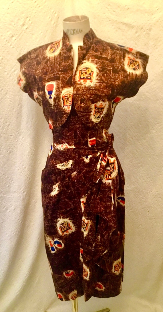 1950's Women's Kamehameha Hawiian Cotton Bolero a