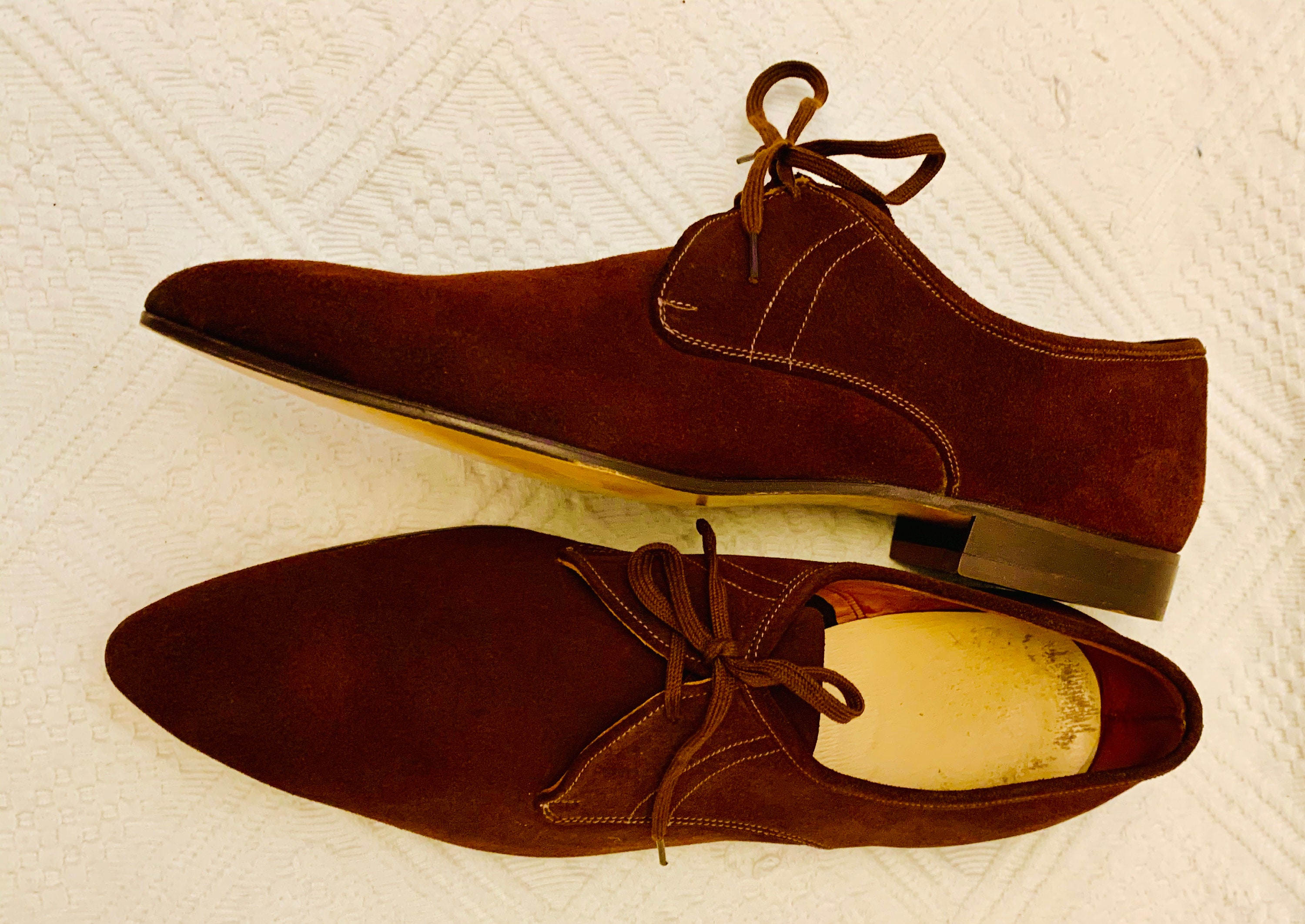 1960's Men's Brown Suede Winkle Picker Shoes DEAD Etsy