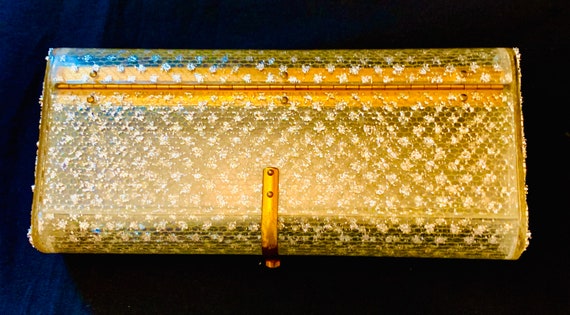 1950's Women's Wilardy Lucite Glitter & Diamanté