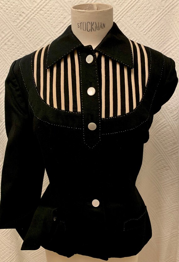 1950's Women's Black & White Lilli Ann Woollen Ja