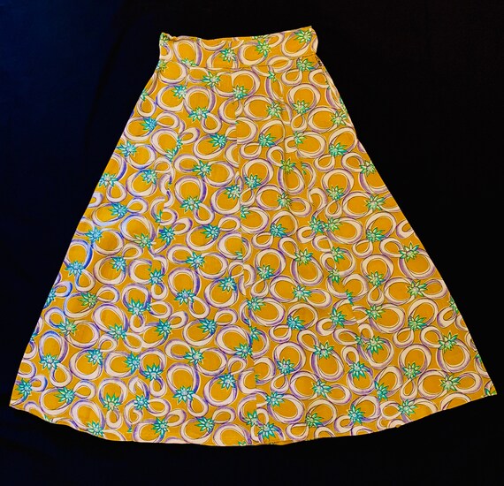1940's Women's DEAD STOCK British A-Line Floral M