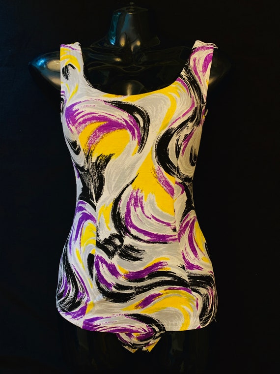 1950's DEAD STOCK Unworn Cotton Abstract Print Sw