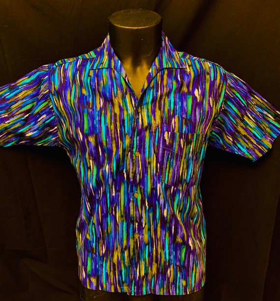 1950's Mens' British Banner Cotton Print Resort S