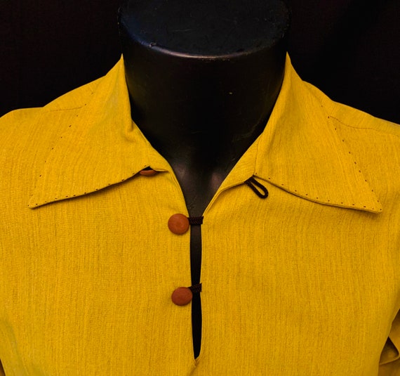 Men's 1940's Gaucho Pullover Gab Shirt by Paul Ho