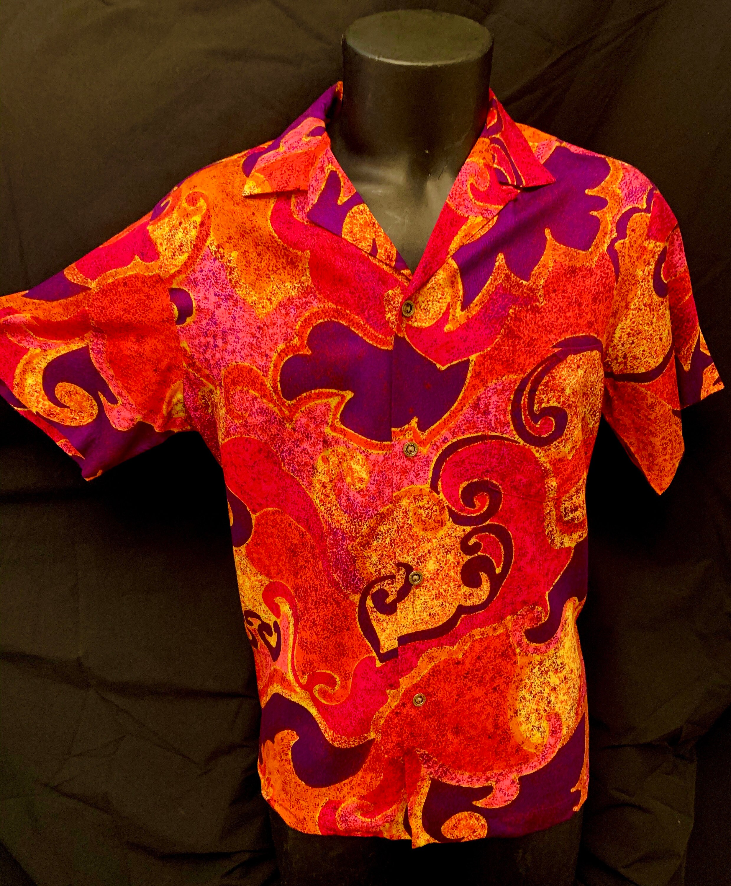 Image of Men's 1960's Alfred Shaheen Psychedelic Resort Shirt