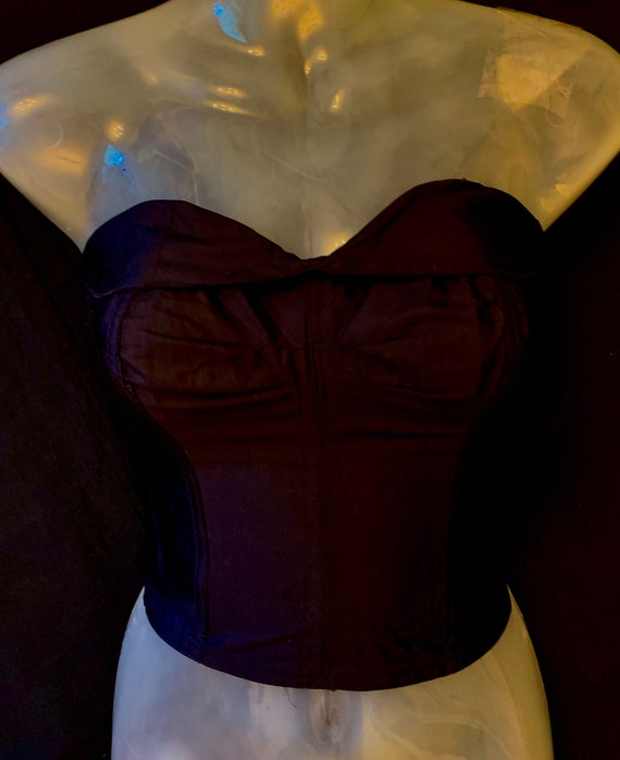 1950's Women's Black DEAD STOCK Sun Top by Truline