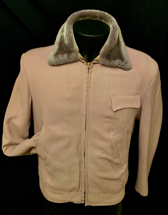 Men's 1940's Grey Gab Zip upJacket by Puritan Spor