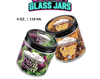 Custom 4oz Glass Jars with Personalized Labels