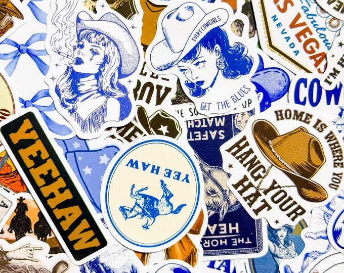Disco Cowboy Hat Sticker | Cowgirl Vibes Sticker, Cowboy Stickers ...