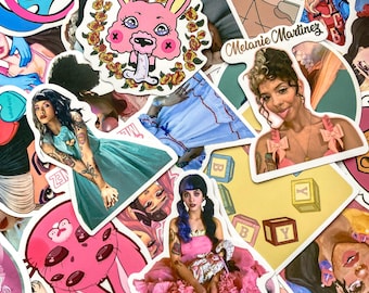 50PCS Pop Singer Stickers Pack, Classic Music Stickers, Pink Aesthetic Stickers, Cute Girly Stickers for Guitar, Luggage, Water Bottle