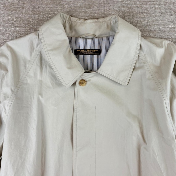 Brooks Brothers, RARE Vintage Brooks Brothers Made in USA Beige Belted Trench Coat Mens 42L Long