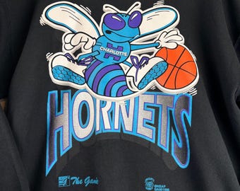 RARE vintage 1996 Charlotte Hornets The Game Crewneck Sweatshirt Made In USA LG