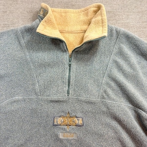 Vintage VAIL Embroidered Fleece Pullover Sweatshirt Size L/XL Drawstring Hem