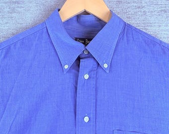 Chemise en chambray vintage Gitman Bros. pour homme XL 100 % coton bleue Fabriquée aux États-Unis