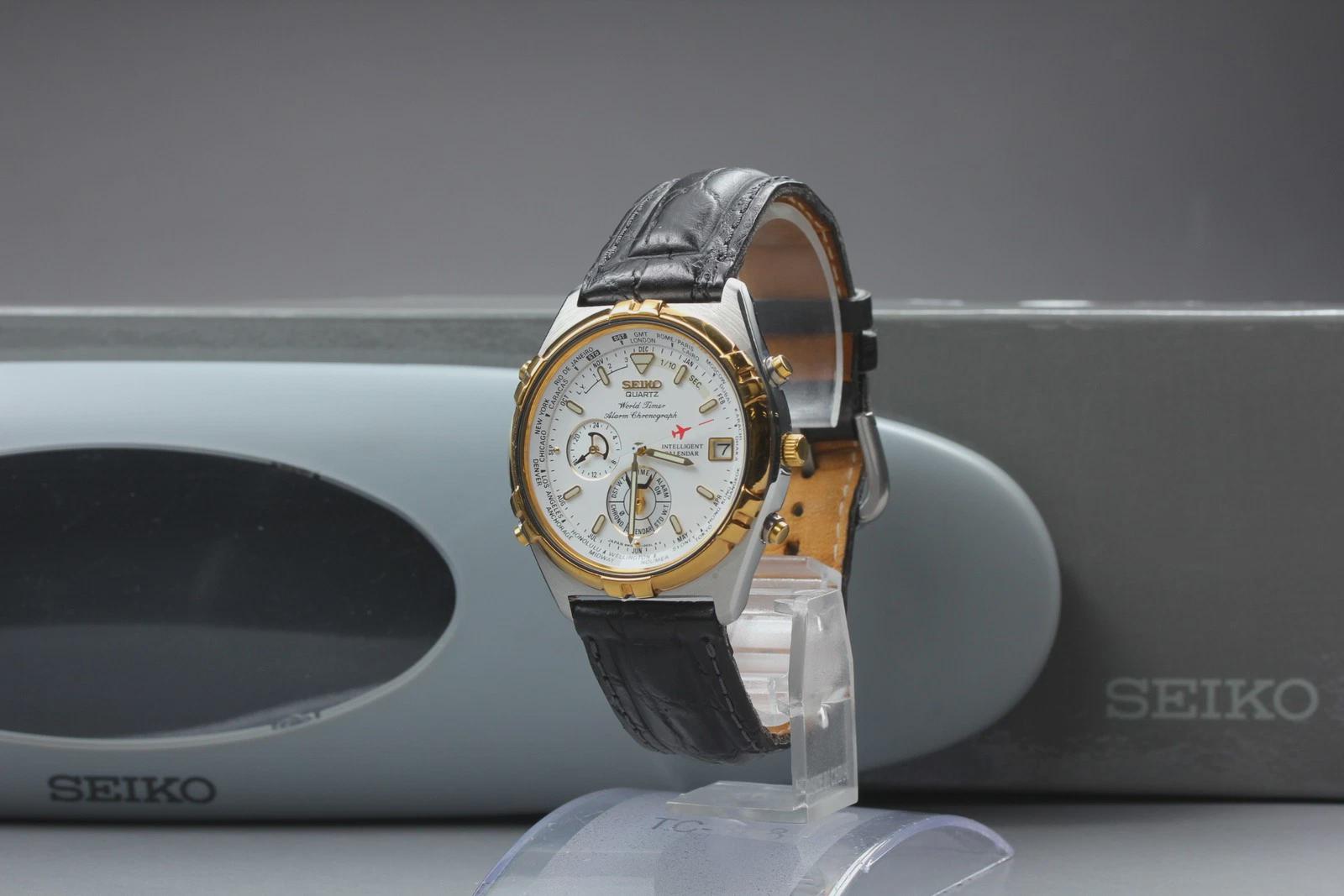 良好稼働品SEIKO World Timer Alarm Chronograph Seiko World Timer Chronograph - Etsy