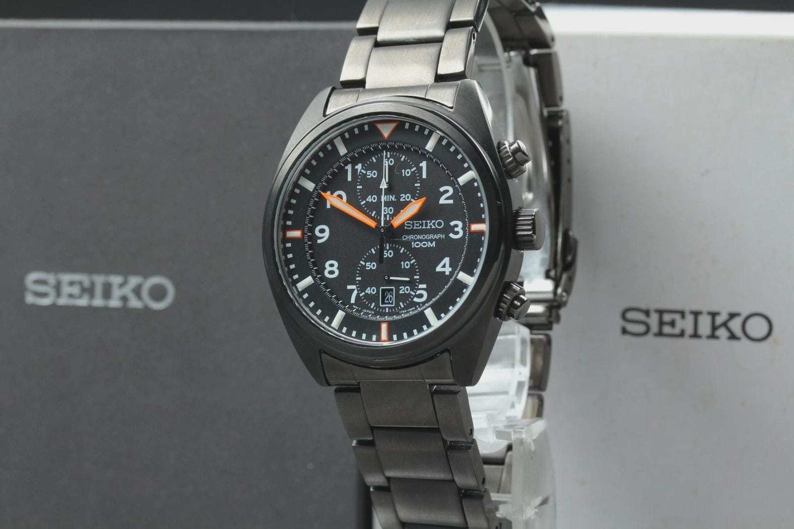 Seiko Chronograph 100 M - Etsy