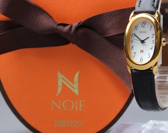Near MINT W/ Box Papar] SEIKO Noie 1F21-5B70 White Dial Quartz Women's Watch