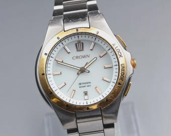 Near MINT] Citizen Smart Key TOYOTA CROWN W832-T016081Y Quartz Men's Watch